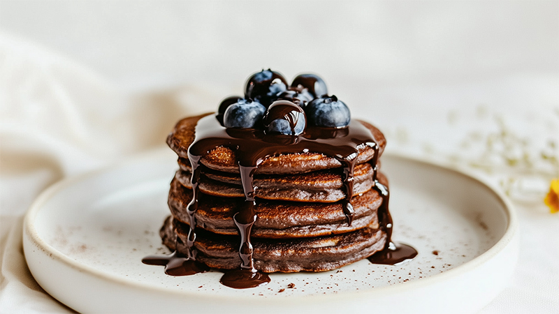 Cocoa Pancakes with Nutella 6